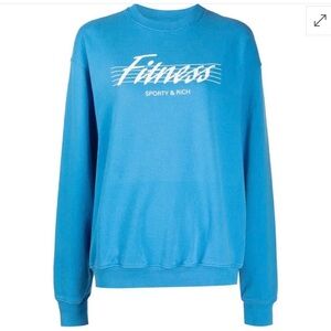 Sporty & Rich Vibrant Blue Crewneck Sweatshirt Medium